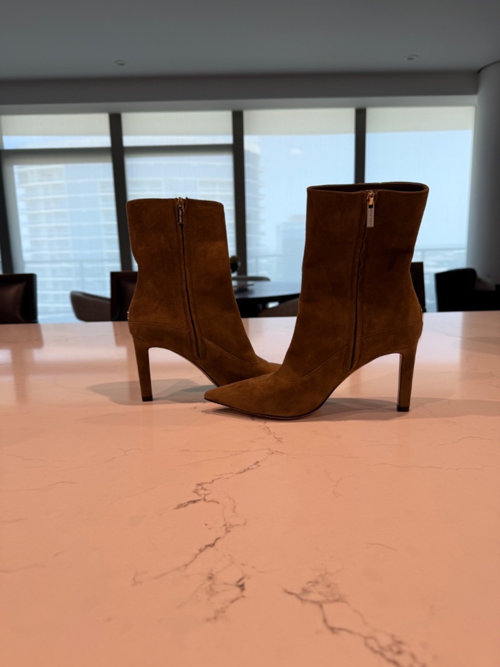 Jimmy Choo Mavie Ankle Boot - Worn Once! - Olive Green - Size 37.5 - Picture 7 of 10